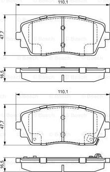 BOSCH 0 986 494 688 - Kit pastiglie freno, Freno a disco autozon.pro