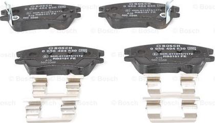 BOSCH 0 986 494 630 - Kit pastiglie freno, Freno a disco autozon.pro