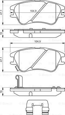 BOSCH 0 986 494 630 - Kit pastiglie freno, Freno a disco autozon.pro