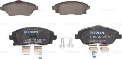 BOSCH 0 986 494 625 - Kit pastiglie freno, Freno a disco autozon.pro