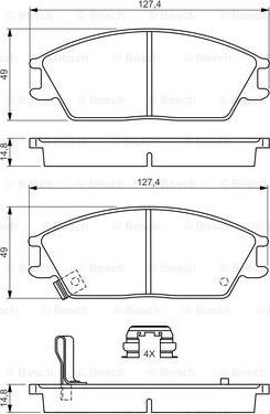 BOSCH 0 986 494 620 - Kit pastiglie freno, Freno a disco autozon.pro