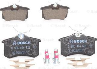 BOSCH 0 986 494 621 - Kit pastiglie freno, Freno a disco autozon.pro