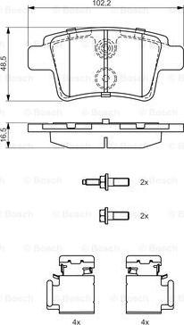 BOSCH 0 986 494 622 - Kit pastiglie freno, Freno a disco autozon.pro