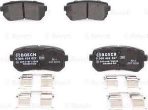 BOSCH 0 986 494 627 - Kit pastiglie freno, Freno a disco autozon.pro