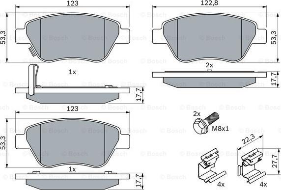 BOSCH 0 986 494 092 - Kit pastiglie freno, Freno a disco autozon.pro