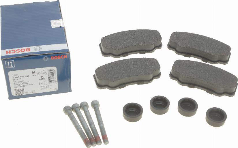 BOSCH 0 986 494 049 - Kit pastiglie freno, Freno a disco autozon.pro