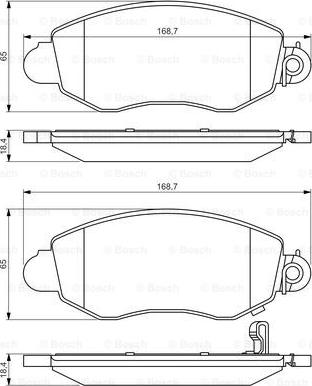 BOSCH 0 986 494 047 - Kit pastiglie freno, Freno a disco autozon.pro