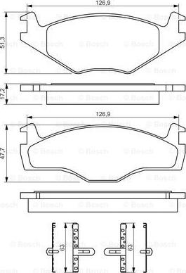 BOSCH 0 986 494 057 - Kit pastiglie freno, Freno a disco autozon.pro