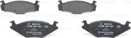 BOSCH 0 986 494 057 - Kit pastiglie freno, Freno a disco autozon.pro