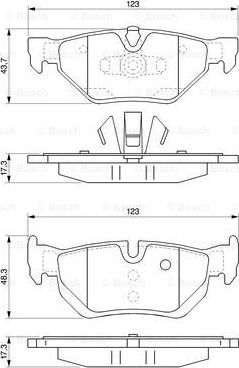 BOSCH 0 986 494 061 - Kit pastiglie freno, Freno a disco autozon.pro