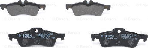 BOSCH 0 986 494 063 - Kit pastiglie freno, Freno a disco autozon.pro