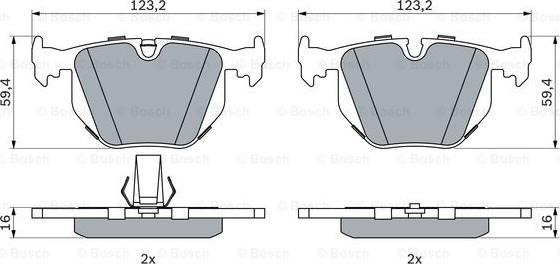 BOSCH 0 986 494 006 - Kit pastiglie freno, Freno a disco autozon.pro