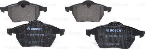 BOSCH 0 986 494 003 - Kit pastiglie freno, Freno a disco autozon.pro