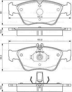 BOSCH 0 986 494 002 - Kit pastiglie freno, Freno a disco autozon.pro