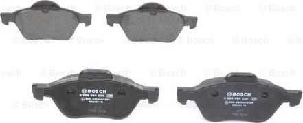 BOSCH 0 986 494 034 - Kit pastiglie freno, Freno a disco autozon.pro