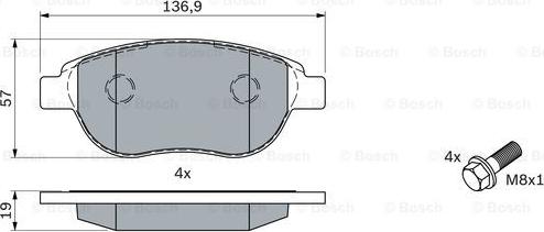 BOSCH 0 986 494 038 - Kit pastiglie freno, Freno a disco autozon.pro