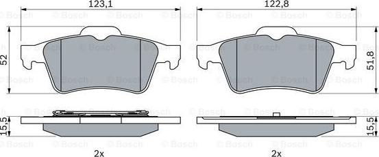 BOSCH 0 986 494 032 - Kit pastiglie freno, Freno a disco autozon.pro