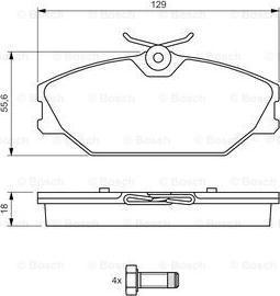 BOSCH 0 986 494 024 - Kit pastiglie freno, Freno a disco autozon.pro