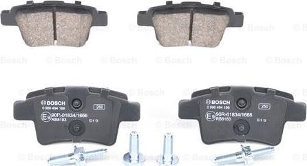 BOSCH 0 986 494 199 - Kit pastiglie freno, Freno a disco autozon.pro