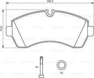 BOSCH 0 986 494 194 - Kit pastiglie freno, Freno a disco autozon.pro