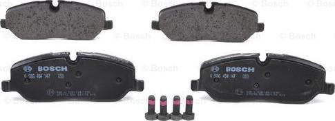 BOSCH 0 986 494 147 - Kit pastiglie freno, Freno a disco autozon.pro