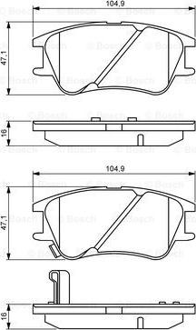 BOSCH 0 986 494 155 - Kit pastiglie freno, Freno a disco autozon.pro