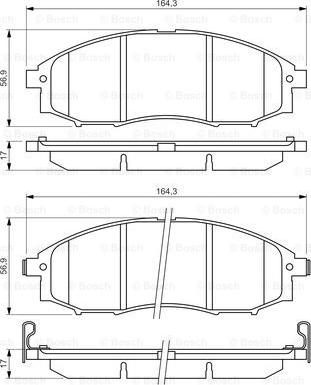 BOSCH 0 986 494 152 - Kit pastiglie freno, Freno a disco autozon.pro