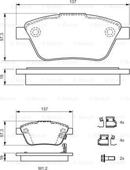 BOSCH 0 986 494 157 - Kit pastiglie freno, Freno a disco autozon.pro