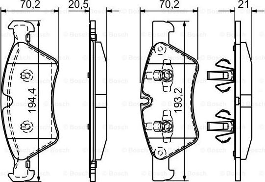 BOSCH 0 986 494 165 - Kit pastiglie freno, Freno a disco autozon.pro