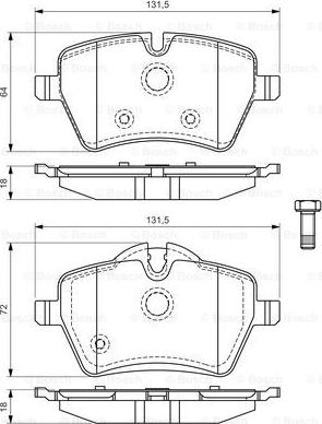 BOSCH 0 986 494 168 - Kit pastiglie freno, Freno a disco autozon.pro