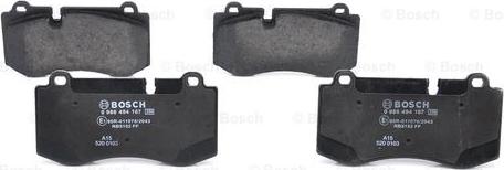 BOSCH 0 986 494 167 - Kit pastiglie freno, Freno a disco autozon.pro