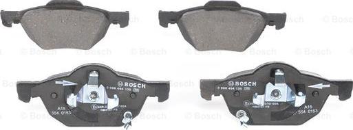 BOSCH 0 986 494 135 - Kit pastiglie freno, Freno a disco autozon.pro