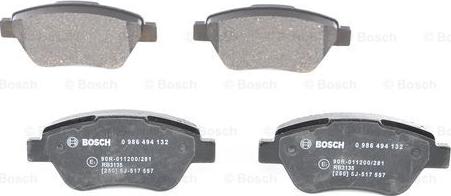 BOSCH 0 986 494 132 - Kit pastiglie freno, Freno a disco autozon.pro