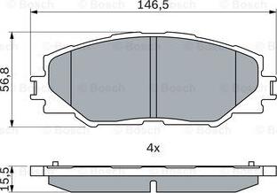 BOSCH 0 986 494 174 - Kit pastiglie freno, Freno a disco autozon.pro