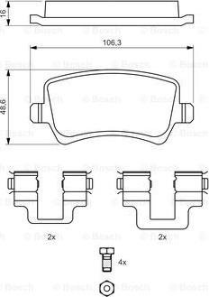 BOSCH 0 986 494 175 - Kit pastiglie freno, Freno a disco autozon.pro