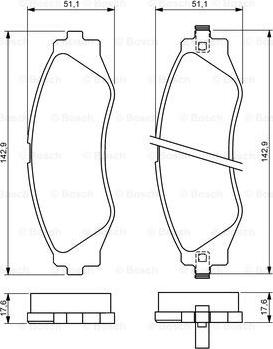 BOSCH 0 986 494 173 - Kit pastiglie freno, Freno a disco autozon.pro