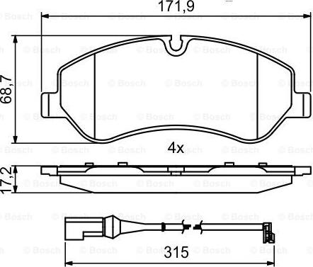 BOSCH 0 986 494 844 - Kit pastiglie freno, Freno a disco autozon.pro