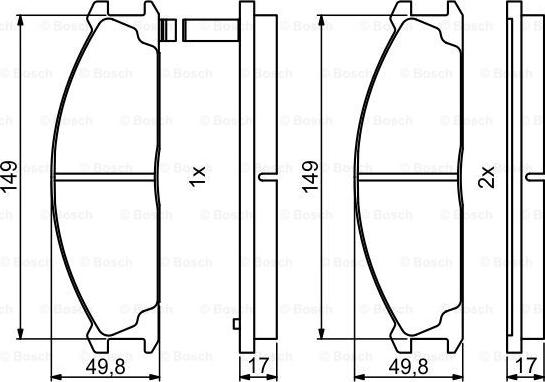 BOSCH 0 986 494 848 - Kit pastiglie freno, Freno a disco autozon.pro