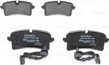 BOSCH 0 986 494 842 - Kit pastiglie freno, Freno a disco autozon.pro