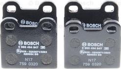 BOSCH 0 986 494 847 - Kit pastiglie freno, Freno a disco autozon.pro