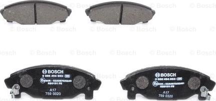 BOSCH 0 986 494 853 - Kit pastiglie freno, Freno a disco autozon.pro