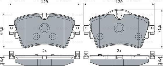 BOSCH 0 986 494 809 - Kit pastiglie freno, Freno a disco autozon.pro