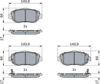 BOSCH 0 986 494 882 - Kit pastiglie freno, Freno a disco autozon.pro