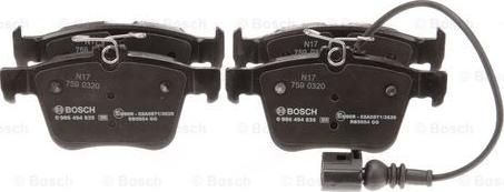 BOSCH 0 986 494 835 - Kit pastiglie freno, Freno a disco autozon.pro