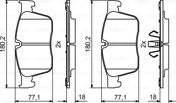 BOSCH 0 986 494 829 - Kit pastiglie freno, Freno a disco autozon.pro