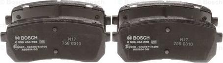 BOSCH 0 986 494 828 - Kit pastiglie freno, Freno a disco autozon.pro