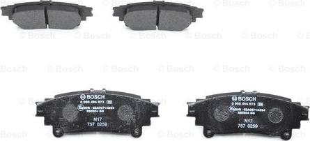 BOSCH 0 986 494 873 - Kit pastiglie freno, Freno a disco autozon.pro