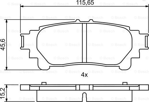 BOSCH 0 986 494 873 - Kit pastiglie freno, Freno a disco autozon.pro