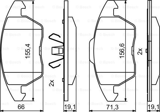 BOSCH 0 986 494 877 - Kit pastiglie freno, Freno a disco autozon.pro