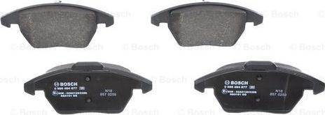 BOSCH 0 986 494 877 - Kit pastiglie freno, Freno a disco autozon.pro